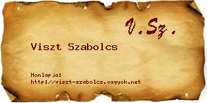 Viszt Szabolcs névjegykártya
