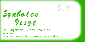 szabolcs viszt business card